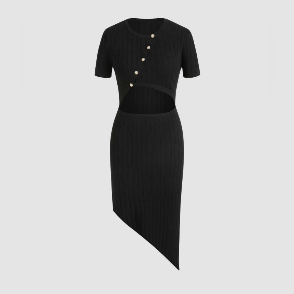 Cider Black Cutout Dress Small NWT - Picture 2 of 13